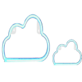 Miniatyrbillede 1 af 4: 2 stk. Cloud Neon Modellering Lys Kreative Værelse Væg Dekorative Lys
