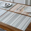 Set om 4, 45 * 30 cm, flätade placemats i polypropen och bomull