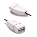 Pikkukuva 1 / 5: Sovitin auton muuntajaan USB 2.0 naaras - 3,5 mm uros AUX-ääni kestävä auton pistokkeen liitin
