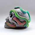 Miniatyrbillede 3 af 5: 3D for Cobra Skull Silikoneform Epoxy Resin Form Fondant Aromaterapi Gips