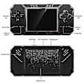 Miniatyrbillede 2 af 3: Håndholdt Spilkonsol Retro Spilafspiller 3,0 Tommer Farve Hd Lcd-skærm 8 Bit Mini Videokonsol Av Out Build-in 520 Spil Børnegave