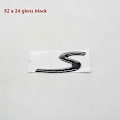 Miniatyrbild 1 av 5: Baklucka Dekal S-Logotyp för Cayenne Bilstjärna Emblem 52 x 24 gloss black