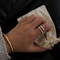 Miniatyrbilde 2 av 5: Fidget-ring i rustfritt stål, angst-ring med perle, svingbar, justerbar ring