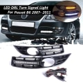 Miniatyrbilde 2 av 5: Frontfanger tåkelysgrill + DRL LED for B6 2007-2011 Vanntett