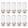 Miniatyrbillede 4 af 5: 10 stk. lige push-in-stik, luftslange, hurtigudløser, pneumatiske rørfittings, hvide PU-8?