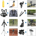 Miniatyrbillede 1 af 4: 120 Tilbehørspakke Hoved Bryst Monopod Cykel Surf Montering Til Gopro Hero 5 4 3+3 WS