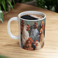 Miniatyrbillede 2 af 4: Kylling krus, 3d effekt kylling krus, sjov kylling kaffekop, hane kaffekopper, bedste julegave, kylling krus pun elsker gaver
