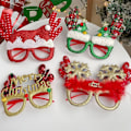 Miniatyrbillede 2 af 10: Julebrilleramme, Julefest Tilbehør, Julepynt, Gaver, Små Gaver, Søde Tegneseriebriller til Julen 1# red nose