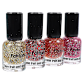 Miniatyrbild 2 av 5: 4 Flaskor Glitter Nagellack Blank Nagelkonst Nagelpigment Nagellack Gel