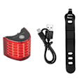 Miniatyrbilde 2 av 3: Sykkel Baklys Sykkel Baklys 5 Moduser Sensing Lys Regntett 180 Vinkel Bred Belysning Led Sykkel