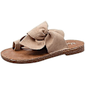 Miniatyrbillede 4 af 5: Dame Bow Open Toe Flade Sandaler, Dame Komfortable Tøfler, Bunion Corrector Ortopædiske Sandaler, Open Toe Sandaler, Casual Strand Sandaler