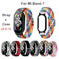 Miniatyrbillede 4 af 5: 5 stk Farvede Flettede Urremme Til Xiaomi Watch Elastisk Justerbar Nylon Urrem
