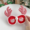 Miniatyrbillede 9 af 10: Julebrilleramme, Julefest Tilbehør, Julepynt, Gaver, Små Gaver, Søde Tegneseriebriller til Julen 1# red nose