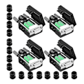 Miniatyrbilde 2 av 5: 4 stk DB9 Hunn Breakout-kontakt, DB9 Loddefri RS232 D-sub Seriell til 9-pins Port Terminal Adapter