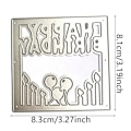 Miniatyrbilde 5 av 5: Rektangulær bursdag ballonglys stanseform for DIY scrapbooking papirhåndverk