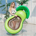 Miniatyrbillede 3 af 5: Oppustelig avocado-flyder med markise, luftmadras, oppustelig svømmering til pool, vandlegetøj til voksne, til sommerpoolparty