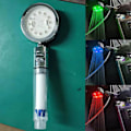 Miniatyrbild 4 av 5: Led Anion Dusch med en knapp vattenstopp Luminous Stor Munstycke Temperaturkontroll