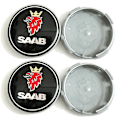 Miniatyrbild 4 av 5: 4 st 63mm Blå Kolfiber Svart Bil Hjulcentreringsskydd Fälgar Navkapslar För SAAB 9 3 9 5 9-3 9-5 SAAB Emblem Badge Tillbehör Yalo carbon 4pcs