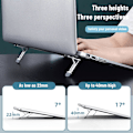 Miniatyrbild 5 av 5: 2 st Metallvikbara Laptopstativ Halksäker Basfäste Stöd För Macbook Pro Air