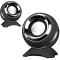 Miniatyrbillede 2 af 4: Computer USB-drevne højttalere, Mini Desktop Højttalere med HiFi Lyd, Overlegen Stereo Lyd, Dobbelt Horn