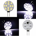 Miniatyrbild 5 av 5: Kompatibel med 10x G4 LED-lampor DC 12V Ej dimbar Vit 6000k Ljuskälla Ersättning 20W Halogenlampa för Kök Husbil RV Släpvagn