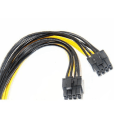 Miniatyrbilde 5 av 5: 12-pakning Pci-e 8pin til 2x 8 Pin (6+2) strøms splitterkabel kompatibel med Pcie Pci