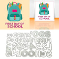 Miniatyrbillede 2 af 5: Første skoledag metal skæredøre håndværk skæredøre stencil diy scrapbooking album papir kortfremstilling skabelon form prægning dekoration