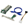 Miniatyrbild 1 av 5: PCI till PCI-adapterkort PCIe X1 till Router Tow 2 PCI-kortplats Riser-kort 2,5 Gbps Stöd för Windows Linux