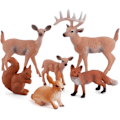 Miniatyrbilde 3 av 5: Figurer Dyrefigurer, 6 stk Miniatyr Dyrefigurer Modell Realistiske Plast Ville Dyr Kake Topper For Hjem Rom Dekor