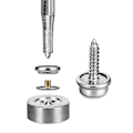 Miniatyrbillede 5 af 5: 100 stk. 15mm bådpresenning lærred rustfrit stål trykknap klipsen markise knap nitte marine hardware