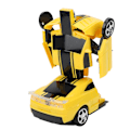 Miniatyrbillede 4 af 5: Transformerende elektrisk racerbil robotlegetøj til børn med lys og musik - 2 i 1 gave