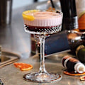 Miniatyrbillede 5 af 5: 260ml Martini Glas med Graverede Striber Champagne Cocktail Glas Kop Hjemme Bar Drikkevarer|gravering