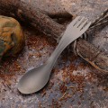Miniatyrbild 2 av 4: Utomhus Bärbar Titanlegering 2 i 1 Sked Gaffel Combo För Picknick Camping Resor