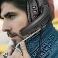Miniatyrbillede 5 af 5: E-sports headset OVLENG Q7 - Kablet gaming headset med PU-læder ørebetræk i rød og sort
