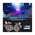 Pikkukuva 1 / 5: Auton LED RGB -ajovalot, sovellusohjattu Bluetooth-yhteensopiva monivärinen LED-sumuvalolamppu, 9012