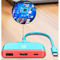 Miniatyrbillede 5 af 5: Tv Dock 3-i-1 Dockingstation Switch-dock Type C-til Hdmi-kompatibel Konverter
