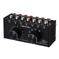 Miniatyrbilde 4 av 5: 6 innganger 1 utgang Switcher Lydkildevalg Switcher RCA Lydinngang Signalvelger Bryter med Volumjustering og Manu