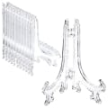 Miniatyrbillede 1 af 5: 24 stk. Easel-pladeholdere i plast til bryllupper (gennemsigtig, 4 tommer)