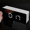 Miniatyrbild 5 av 5: Spegels LED-väckarklocka Multifunktionell Digital Elektronisk Temperatur Snooze Klocka