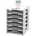 Miniatyrbillede 1 af 4: Kontor Papir Organizer Til Skrivebord Desktop Filholder Skrivebord Brevbakke & A5 Papirholder Dokument Opbevaring