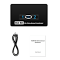 Miniatyrbild 1 av 5: HDMI-kompatibel omkopplare 8k 60hz HDMI-2.1 switchbox 2 i 1 ut bi-riktad