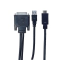 Miniatyrbillede 4 af 4: Dvi M1-da 30+5 Pin til Hd-kompatibelt kabel Dual Link+ Usb-projektor kabel 1,7m