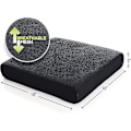 Miniatyrbillede 3 af 5: Memory Foam Sæde/Pude 18 X 16 X 3 Tommer Med Vaskbar Betræk Til Komfort