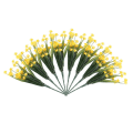 Miniatyrbillede 2 af 5: 24 stk. Kunstige Blomster Udendørs Uv-Resistente Planter, Gul