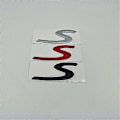 Miniatyrbillede 2 af 5: Bagmærke til Cayenne S Bogstav Logo Bagklap Bagklap Navneskilt Emblem 52x24 matte silver