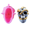 Miniatyrbillede 1 af 5: 3D for Cobra Skull Silikoneform Epoxy Resin Form Fondant Aromaterapi Gips