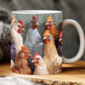 Miniatyrbillede 1 af 4: Kylling krus, 3d effekt kylling krus, sjov kylling kaffekop, hane kaffekopper, bedste julegave, kylling krus pun elsker gaver