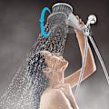 Miniatyrbilde 3 av 5: Hånddusj Høytrykk 4 Tommer 5-innstillings Justerbar Dusj Håndholdt Spray