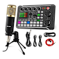 Miniatyrbillede 1 af 5: F998 Lydkort Kit, bm-800 Mikrofon Kit, med Lydkort, lydmixer Kondensator PC Gaming Mic, til S