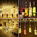Miniatyrbild 3 av 3: 9x20 LED-flaskor, LED-korkflaskor, ljusslingor, DIY-flaskor, flaskor, varmt ljus